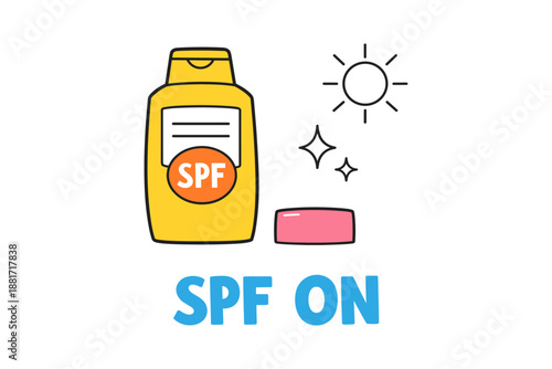Sunscreen bottles highlighting sun protection with spf on label