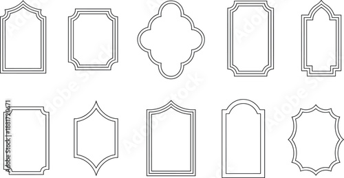 Vector frame templates collection elegant border designs for graphics