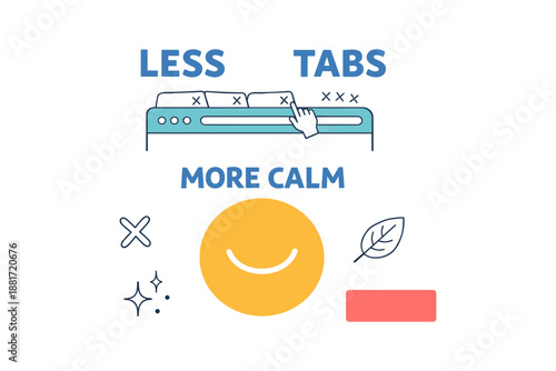 Simple browser interface reducing stress and boosting productivity