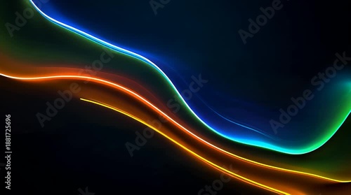 A mesmerizing video of colorful neon lights in a dark space
