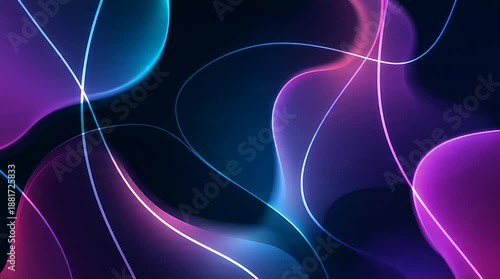 A vibrant video showcasing colorful neon lights in a modern design
