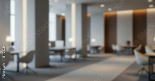 Fully blurred luxury office background with refined professional look. Ideal for premium corporate branding and advertising.