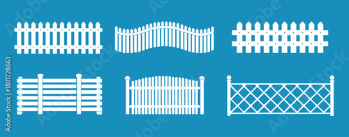 Fence Collection Vector Set – Wooden, Garden, Picket and Decorative Fence