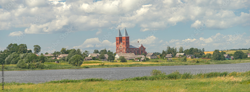 Obraz premium Corpus Christi Church in the village of Ikazn, Belarus