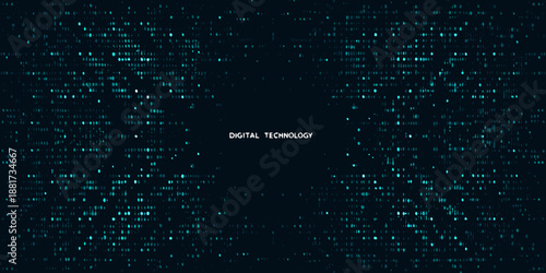 digital technology background with code and data visualization elements