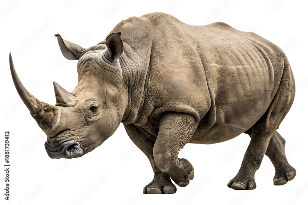 Fototapeta premium Rhino isolated on transparent background