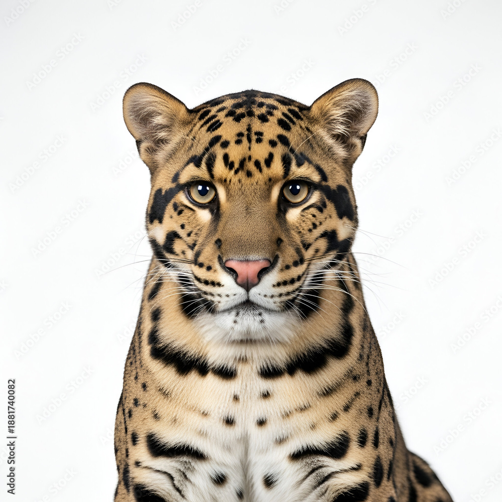 Fototapeta premium Clouded leopard wild cat wildlife animal portrait