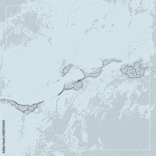 Abstract Cracked Surface Texture with Grunge Effect and Distressed Pattern in Monochromatic Blue-Grey Tones, Mimicking a Weathered Rock Formation or Dry Riverbed for Modern Graphic Design Backgrounds