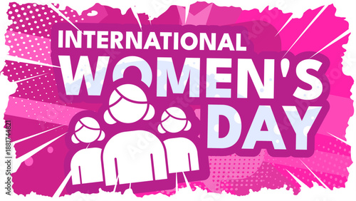 International women's day banner - vector illustration