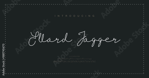 Ellard Jagger, Classy elegant font, vintage type or luxury premium typeface, vector English royal alphabet. Classic typography in modern or old art deco style, serif letters for modern or retro poster
