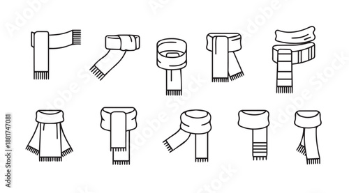 Various scarf wrapping techniques