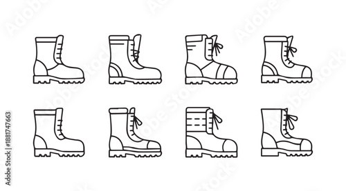 Collection of various boot designs