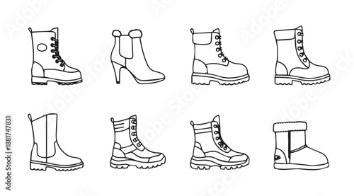 Collection of various boot styles