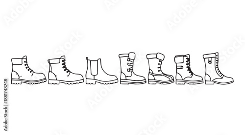 Collection of various boot styles