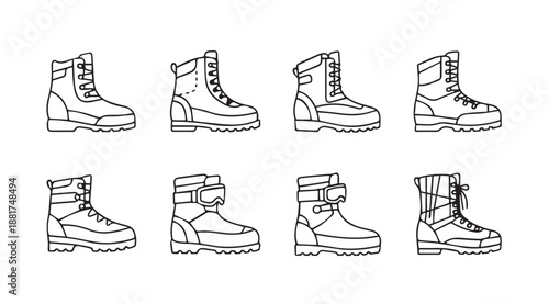 Collection of durable hiking boots