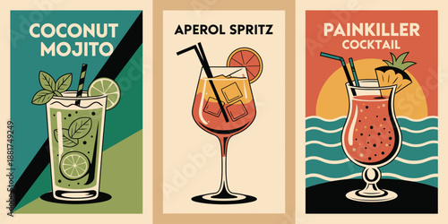 Coconut Mojito cocktail in a tall glass with fresh mint and lime slices on a teal background