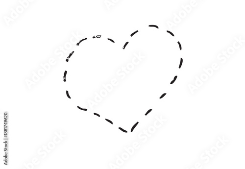 Invisible Concept of Heart Hand drawn Illustration 