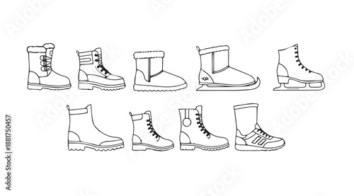 Collection of winter footwear