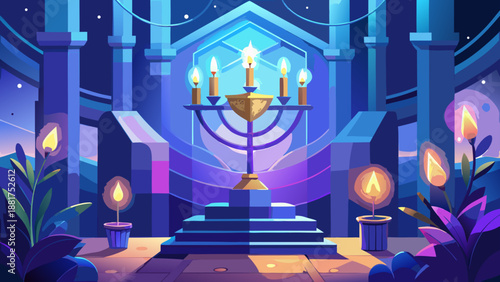 illustration of a cross on a blue background