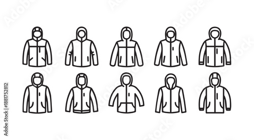 Collection of hooded jackets