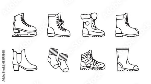 Collection of winter footwear