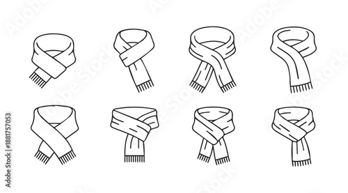 Various scarf knots and styles