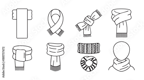 Various scarf knots and styles