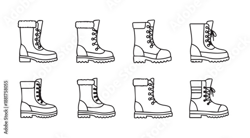 Collection of stylish winter boots