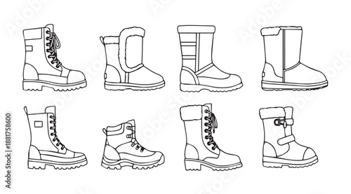 Collection of winter boots