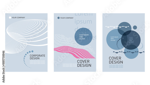 Modern corporate brochure cover design with place for text