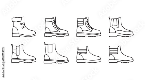 Collection of various winter boots
