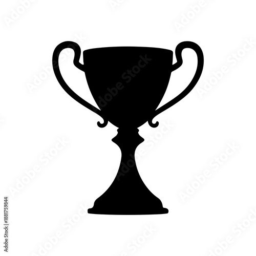 Trophy cup silhouette,Winner cup Black silhouette vector,champion Trophy cup 