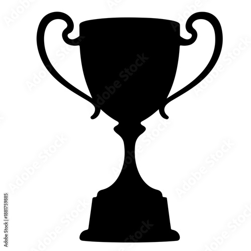 Trophy cup silhouette,Winner cup Black silhouette vector,champion Trophy cup 