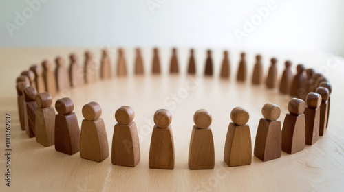 Cultivating psychological safety through wooden figures in a circle of trust workshop