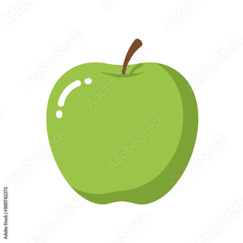 Green Apple Fruit Illustration.