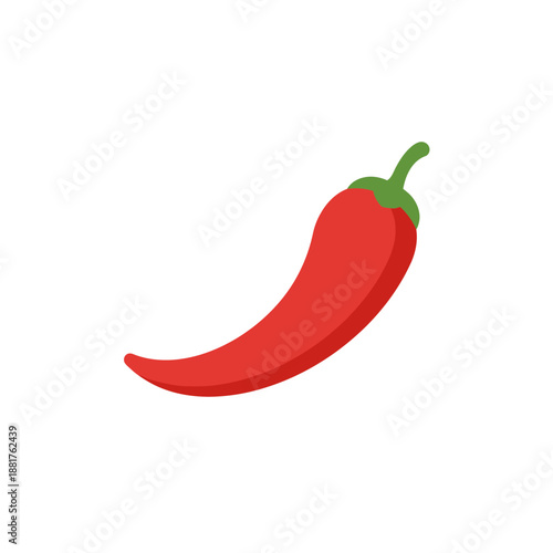 Red Chili Pepper Vegetable Illustration.