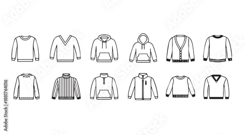 Collection of various sweaters