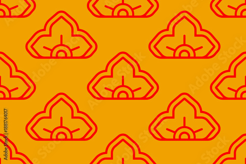 Vector vintage geometric Thai seamless pattern in retro style. Thai ornament.