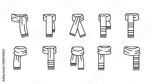 Various scarf knot styles