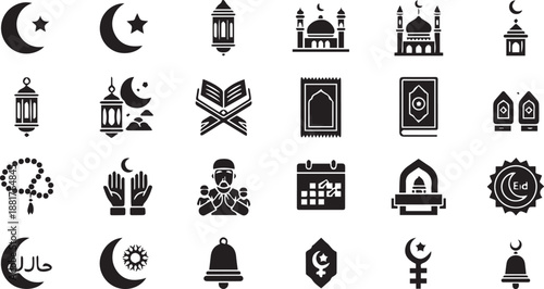 Solid Islamic Worship, Prayer Rituals and Spiritual Devotion Icon