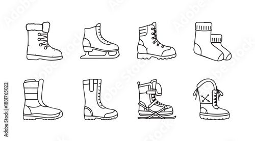 Collection of winter footwear