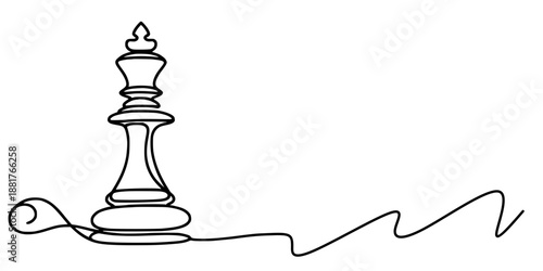 Isolated silhouette of a black wooden chess pawn piece on a white background representing a strategic game competition and the power of leadership for success in a board game