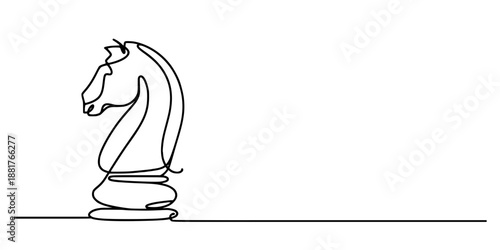 A black chess knight and black chess pawn illustration featuring a horse head silhouette and a mammal vector symbol in a cute cartoon drawing design