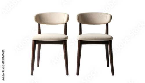 Wallpaper Mural Two upholstered chairs with wooden frames sit side-by-side against a black backdrop Torontodigital.ca