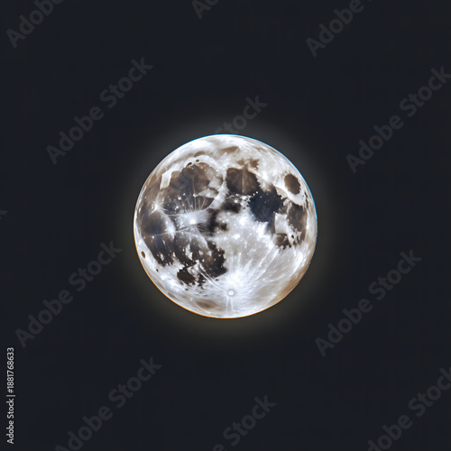Wallpaper Mural Full Moon in Dark Night Sky with Dramatic Atmosphere Torontodigital.ca