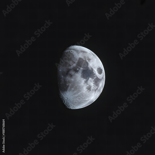 Wallpaper Mural Bright Full Moon in the Sky on Black Background Torontodigital.ca