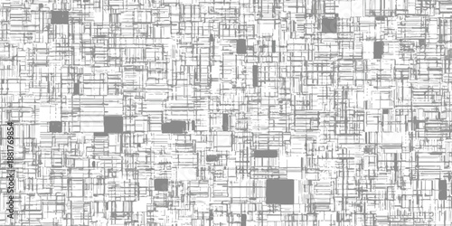 Complex abstract technical pattern resembling a digital circuit board network with a grid structure