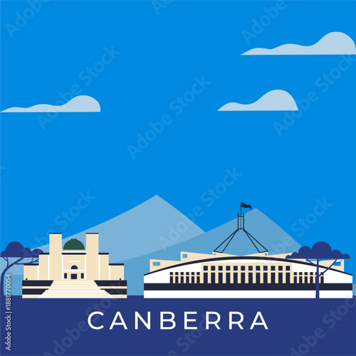 Canberra Australia travel background