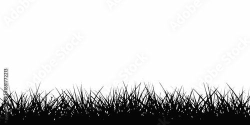 a black silhouette of grass on a white background