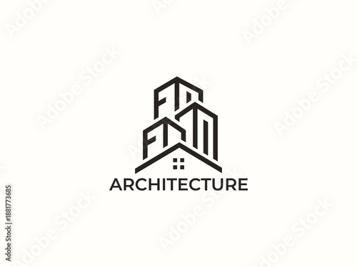 Professional construction and engineering logo template for real estate